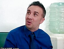 "Big Boob Babe's Office Romance - Hot Blonde Teacher Fucks Her Student"