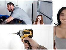 Redheaded Hottie Harley Love Gets Stepdaddy to Paint Her Perfect Pumpkin Pussy: Porn