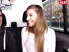 BUMSBUS - Stepsisters Silvia Dellai & Eveline Dellai Share Cock Into Public - LETSDOEIT