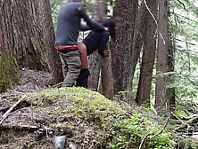 Cheating Ebony Girlfriend Fucking In The Woods By Mt Rainier.  Nature