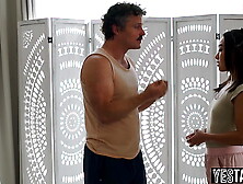 Sly dude manipulates skinny Japanese youngster BFF into letting him fuck