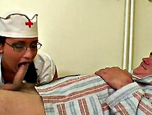 Sexy Nurse Rides Grandpa's Dick In Hospital Bed