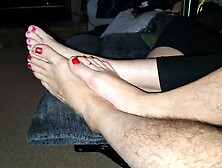 We need our cute soft feet toes overspread with your hawt thick dude juice