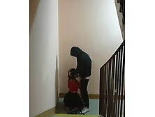 Poor babe forced in hallway