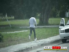 Cops Bang A Black Dude With A Huge Cock After Chasing Him At The Hood