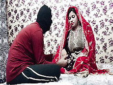 Indian Desi Cute Bride With Her Boy On Wedding Night