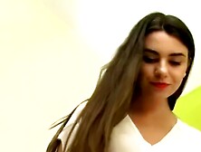 Lena crushing grubs in high heels.