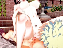 My Hero Academia - Momo jerk off to Bakugou with her behind