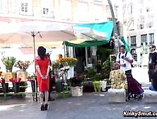 Masochistic Babe Lilyan Red Public Disgraced And Rough Fucked In A Bar