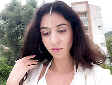 POV Sex in the Morning,  Blowjob,  Footjob and Cum on face - Public Cumwalk