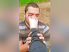 Public Foot Worship And Footjob