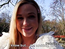 Czech Student Pays Blonde For Public Sex