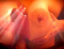 Youthful Artist Uses His Photographer's Schlong For her Artwork.  Making slime drool all over her Giant Charming Tits - Slowmotio