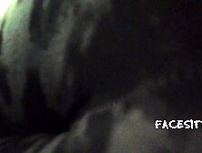 Thrall sniffs and bangs the butt with his nose on the orders of the headmistress,  femdom booty worship POV