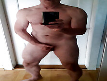 Wanking In Front Of Mirror With Handy