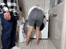 Fuck Me Daddy! We Were Caught.  I Sent My Stepdaughter To Do Laundry And She Teased Me.