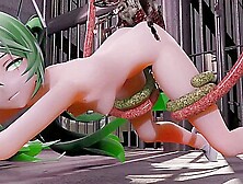 Insect Hentai Tentacle Vocaloid Doggy Style Creampie Nude Girl Mmd 3D Green Hair Color Edit Smixix