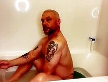 Dilf Enjoys Milky Feet In Steamy Bath Before Getting Off From A Hand Job And Anal Play