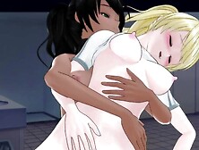 Gorgeous Lesbian Anime Hentai Friends Lick Each Other's Pussy To Relieve Stress