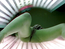 Czech Babe Caught Naked On Hidden Cam In Solarium