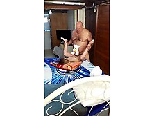 YOUTHFUL GOLDEN-HAIRED LOVES OLDER DARKSOME-HAIRED GUY THIS BABE NOW KNOWS WHAT'S WONDERFUL FOR HER