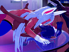 Mirko,  Yoruichi and Olga Have a Triple Chocolate Lesbian Threesome
