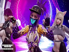 [Mmd] (G)I-Dle - Nxde Sweet Kpop Dance 4K League Of Legends Ahri Akali Kaisa Evelynn Uncensored