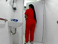 Online Camera In The Bathroom Caught Nurse Pissing