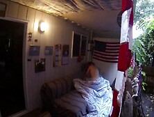 Rainy day patio play with next door