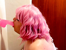 Pink Sissy Dildo Suck