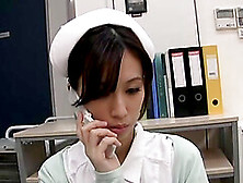 Horny Japanese Nurse Anna Noma Moans While Playing With A Dildo