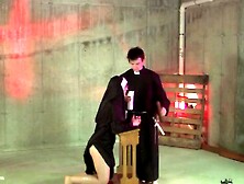 Roleplay Done Right As Hot Redhead Nun Rides A Hard Wooden Dildo Under Rule Of Sexy Priest