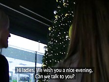 Sisters sharing cock in public for cash