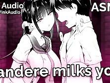 ASMR - Yandere Milks you (hand job Bj FETISH) (Audio Roleplay)