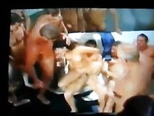 Amoral jerk enjoying a fine porn clip as this chap masturbates