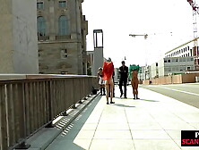 Public whore getting humiliated before bdsm sex party