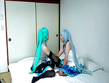 Snow Miku And Miku Transform Into Alluring Cosplaying Ladyboys