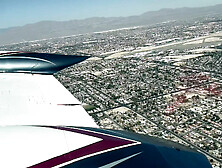 Double cream pie threesome on private plane while joining mile high club