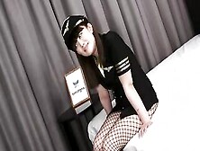 Tasty Women Nagisa Katagiri Into Her Airline Uniform Having Fun Dress Up