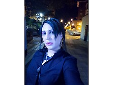 Taniax " Night Walks" In Public With Chastity Caged