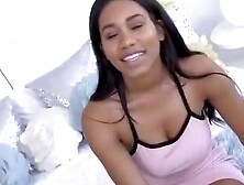 Teen Black Babe's Sexy Dance Pole Routine - Exotic Dancer Strips Down Naked