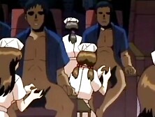 Lustful anime babe service big cocks until they explode with cum