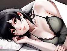 StepSister's Friend Sneaks Into Your Bed And Wants Your Cum On Her Small Tits - Close up - POV - AI