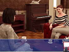 Milf Lily with huge tits plays a porn game