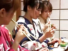 Busty Japanese whores in geisha lez fuck