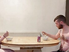 Naked breakfast date