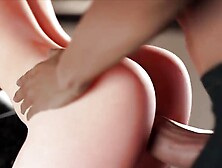 2B Bent Over a Counter and Fucked