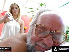 GrandpasFuckTeens - Golden-Haired Teen Playgirl Aria Logan Gives Oily Massage To Old Dude Ends In Sexy Bang