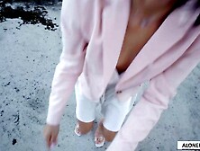 skinny russian bus stop pickup