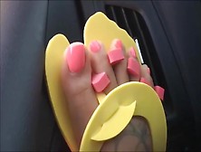 Redbone Pink Toenails